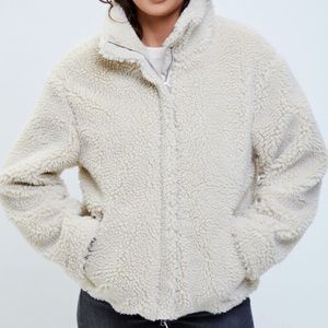 Pacsun Ivory Sherpa Jacket - size XS/S